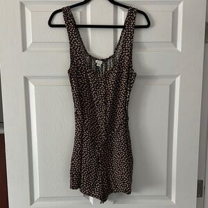 American Eagle Outfitters Black and Pink Romper